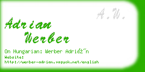 adrian werber business card